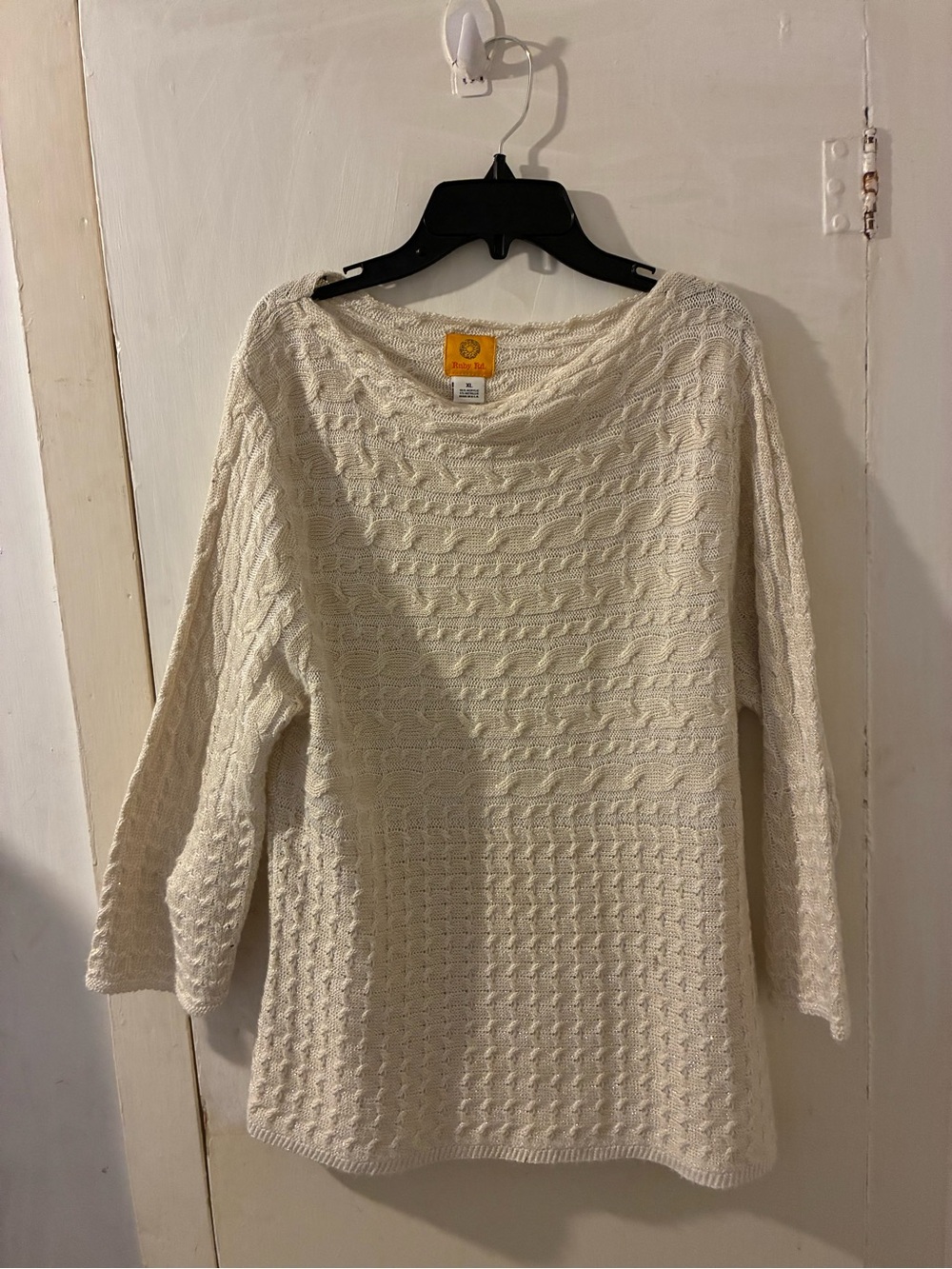 Ruby Rd. Woman ~Sweater ~White Sweater~ Size XL